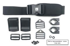 Hip Belt, 1" TheraFit Single Pull, SR Buckle, 5.25 x 1.75 Pads w/ Clips, Cams, Clamps