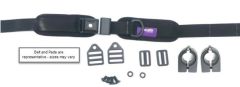 Hip Belt, 1" TheraFit Single Pull, PB Security, 4.25 x 1.75 Pads w/ Clips, Clamps