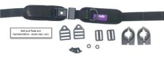 Hip Belt, 2" TheraFit Single Pull, PB Security, 9.25 x 3 Pads w/ Clips, Clamps