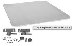 18W x 16D Grey Tray, No BC, Top Drop Unattached