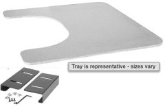 25.5W x 22D Grey Tray, 15 x 9 BC, U Slide 1-1/2 Unattached