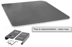 27.5W x 23.5D Black Tray, No BC, U Slide 1-1/8 Unattached